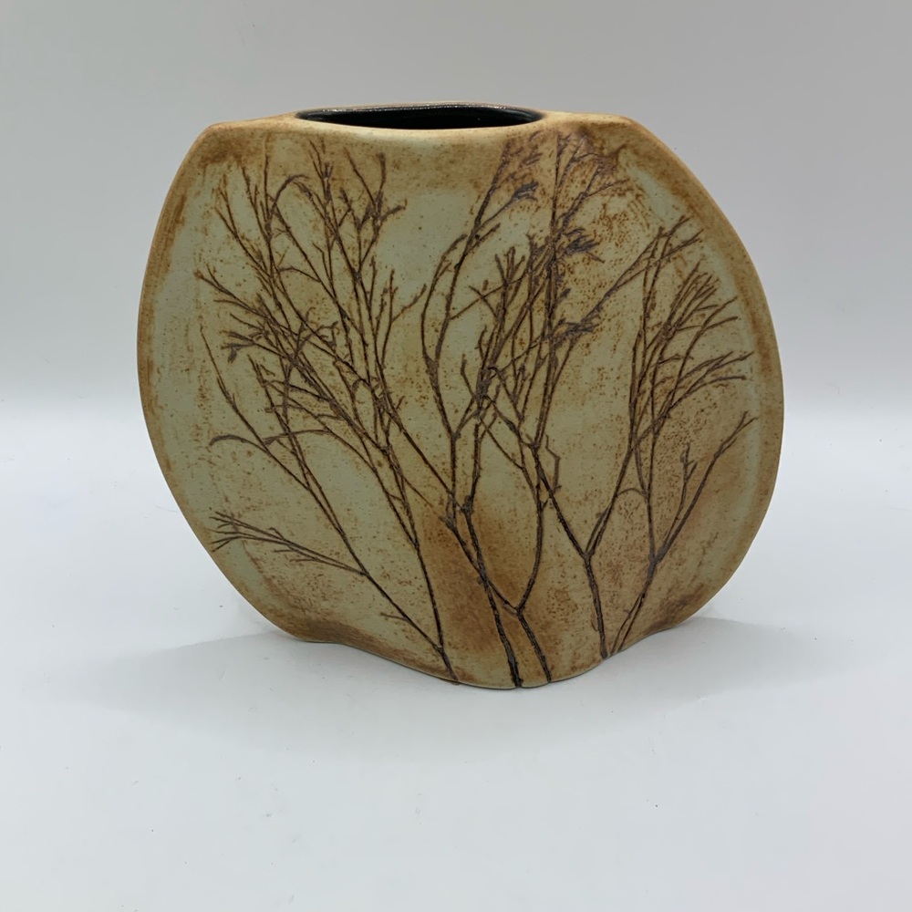 Malaysian Vintage Earthenware Handcrafted Bud Vase